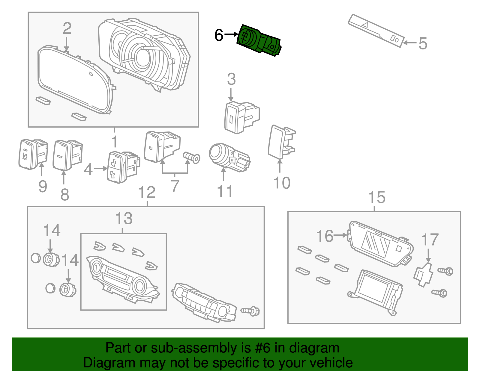35570-T0A-A01 - Economy Switch 2012-2016 Honda CR-V | Honda Parts Online