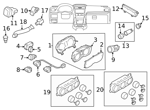 Cluster & Switches for 2018 Subaru Forester #0