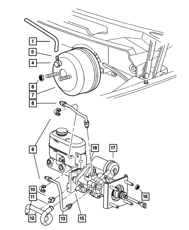 6503071 - Service Brakes: Line&amp;hose Clip, Mounting for Mopar Image image