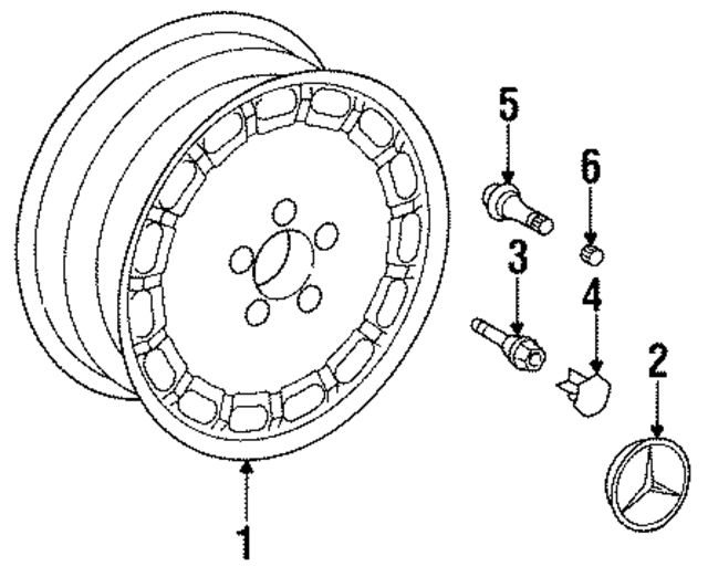 1264004102 - Suspension: Wheel, Alloy for Mercedes-Benz Image