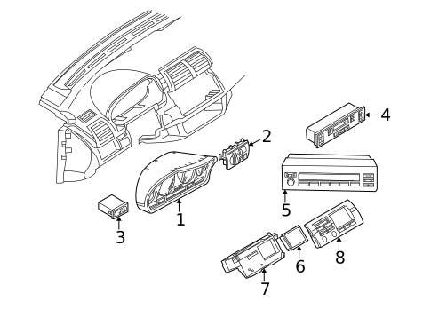 Cluster & Switches for 2003 BMW X5 #0