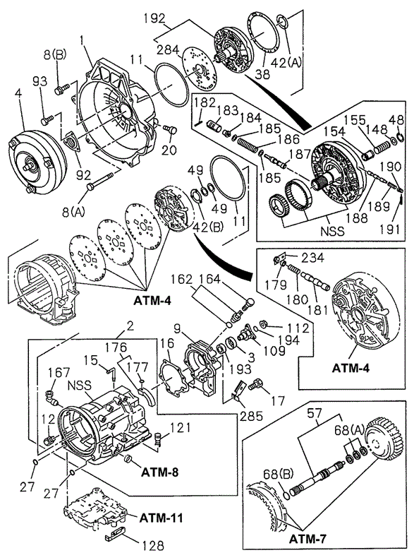 AT Converter Housing - Oil Pump for 1997 Honda Passport #0