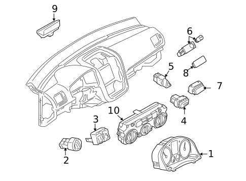 Cluster & Switches for 2006 Volkswagen Rabbit #0