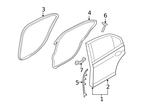 Door & Components for 2011 Mercury Milan #2