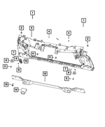 68244672AA - Cooling: Radiator Support Bracket, Right for Mopar Image