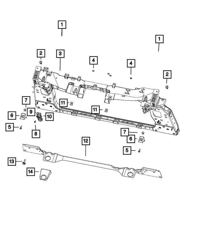 68244672AA - Cooling: Radiator Support Bracket, Right for Jeep: Compass Image