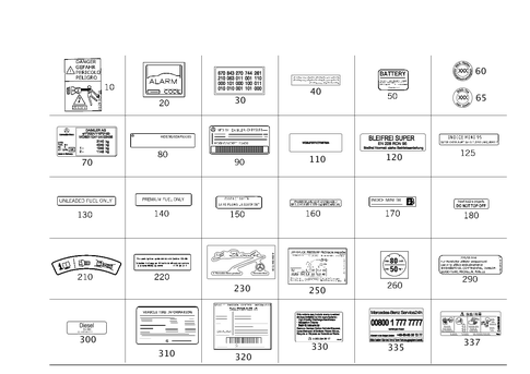 Type Plate, Guide Signs for 2009 Mercedes-Benz CLK350 #0