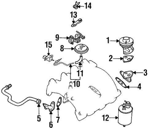 EGR System for 1995 Nissan Altima #0