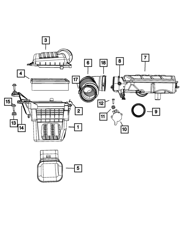 53032799AA - Fuel: Ambient Air Duct for Mopar Image image