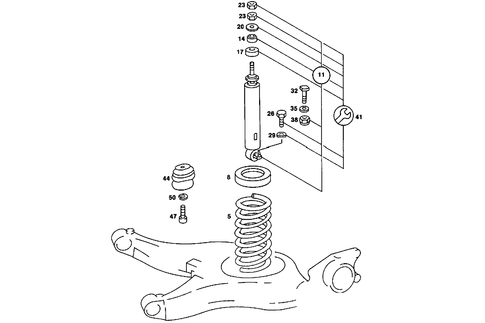 Springs and Suspension, Rear for 1985 Mercedes-Benz 380SL #0
