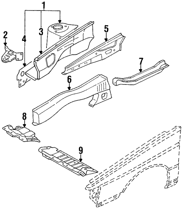 7517173A00 - : Side Rail for Nissan Image