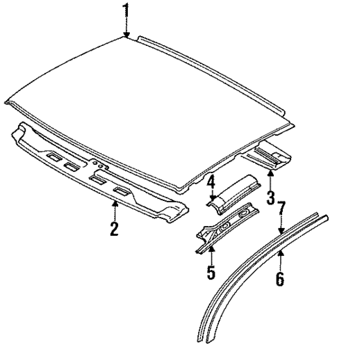 Roof for 1994 Mitsubishi 3000GT #0