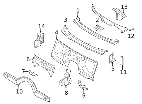 Cowl for 2015 BMW 740Ld xDrive #0