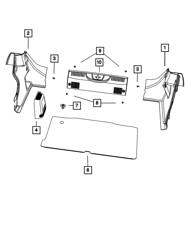 1UY00KA9AA - : Load Floor Panel for Mopar Image