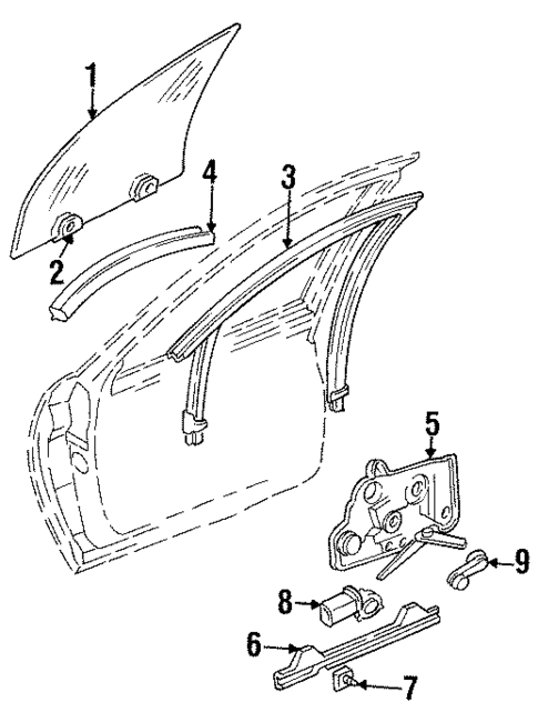 Glass - Front Door for 1998 Chevrolet Lumina #0
