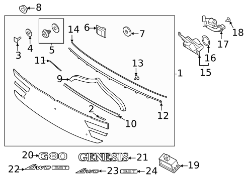 Parking Aid for 2025 Genesis G80 #0