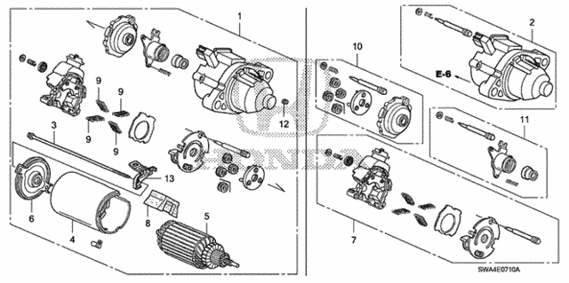 Starter Motor (Mitsuba) (KA) (KC) for 2007 Honda CR-V #0