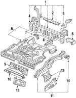 66100SH5A02ZZ - Body: Rear Panel for Honda: Civic Image