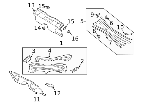 Cowl for 2004 Subaru Baja #0