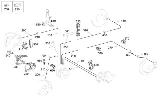 2314200526 - Brakes: Brake Line for Mercedes-Benz: SL400, SL450, SL550, SL63 AMG, SL65 AMG Image image