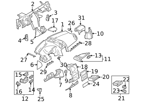 Instrument Panel for 2005 Mercedes-Benz SLK 55 AMG&reg; #2