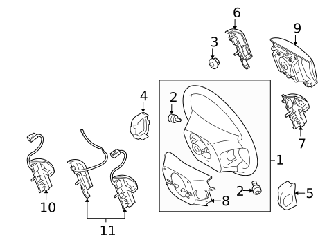 Steering Wheel & Trim for 2011 Toyota Highlander #0