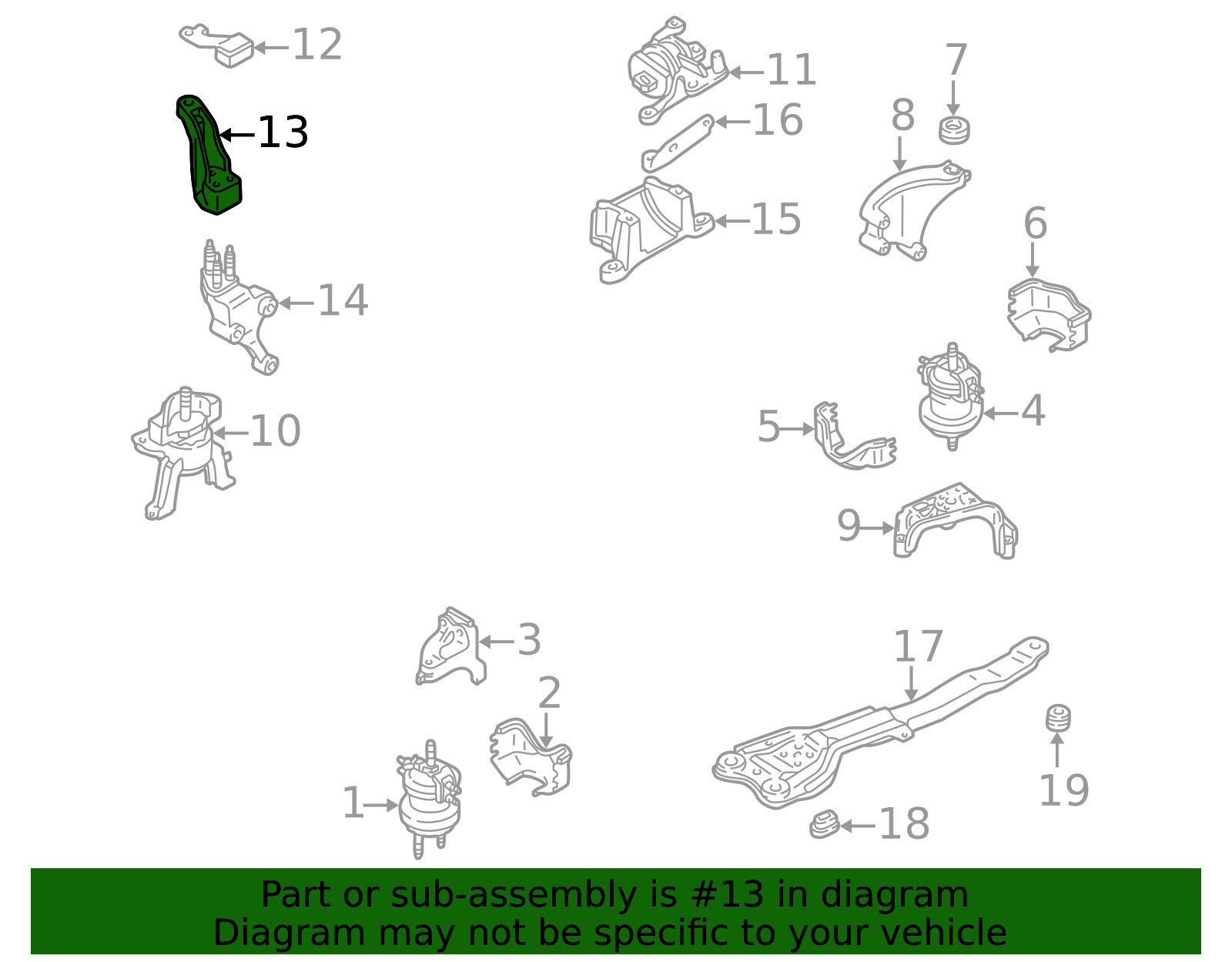 1995-2002 Mazda Millenia Engine Mount Bracket T006-39-061B | OEM Parts ...