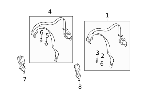 Seat Belt for 2008 Mercedes-Benz E63 AMG #2