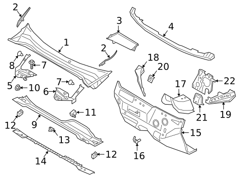Cowl for 2023 Ford Escape #0