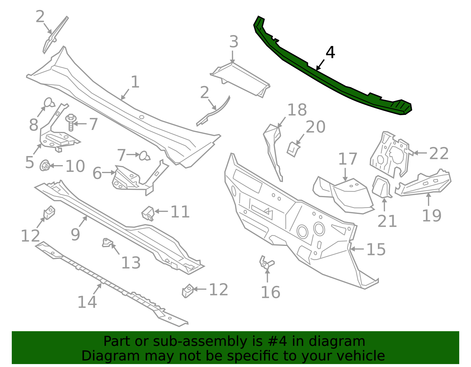 LJ6Z-7802012-A - High-Quality Cowl Top Panel for 2020-2023 Ford Escape ...