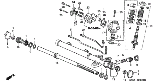 P.S. Gear Box Components (2) for 1999 Acura RL #0