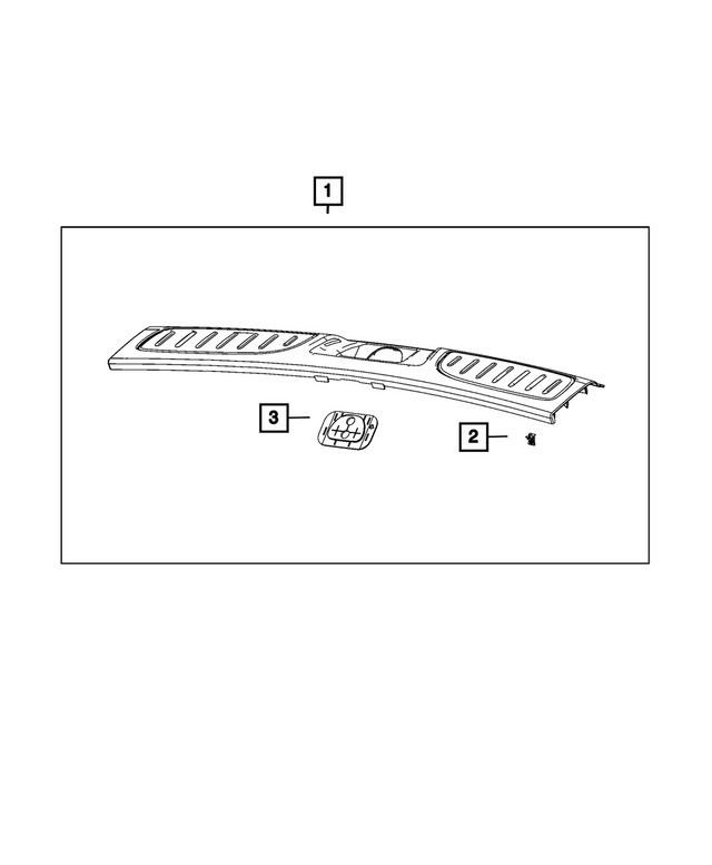 6ZP58DX9AA - Interior Trim: Liftgate Scuff Plate for Mopar Image