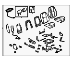 22741324 - Body: Seat Assembly for Chevrolet: Silverado 2500 HD, Silverado 3500 HD | GMC: Sierra 2500 HD, Sierra 3500 HD Image