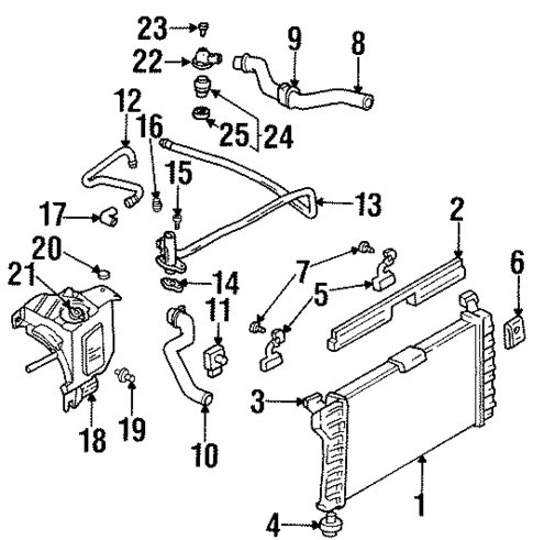 Radiator & Components for 2001 Chevrolet Lumina #0