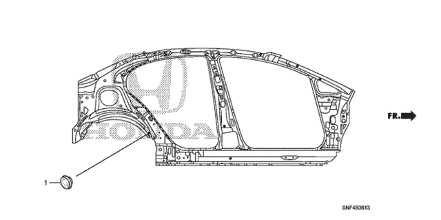 Grommet (Side) for 2006 Honda Civic #0