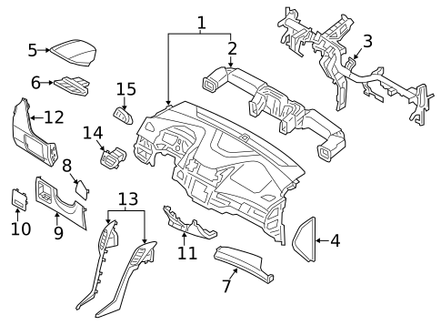 Instrument Panel for 2013 Hyundai Elantra GT #0