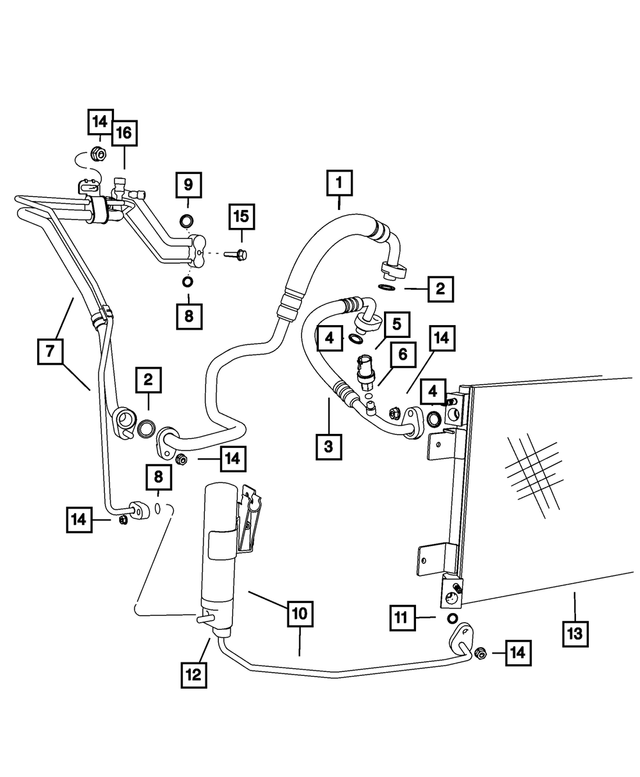 5058894AC - Air Conditioners and Heaters: A/c Suction Line for Mopar Image image