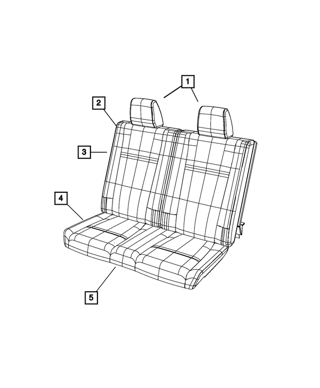 1KQ98BD1AA - : Seat Back Cover, Right for Mopar Image