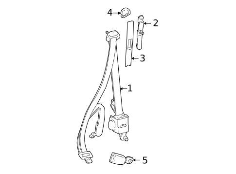 Front Seat Belts for 2003 Toyota RAV4 #0