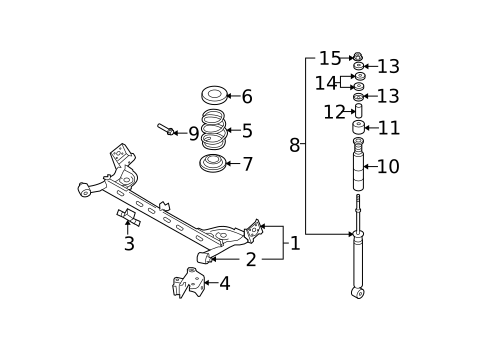 Rear Suspension for 2011 Nissan Versa #0