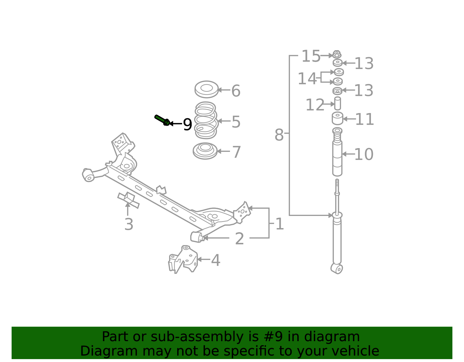 54459-AX01A - Shock Bolt 2007-2012 Nissan | Official Nissan Parts Store