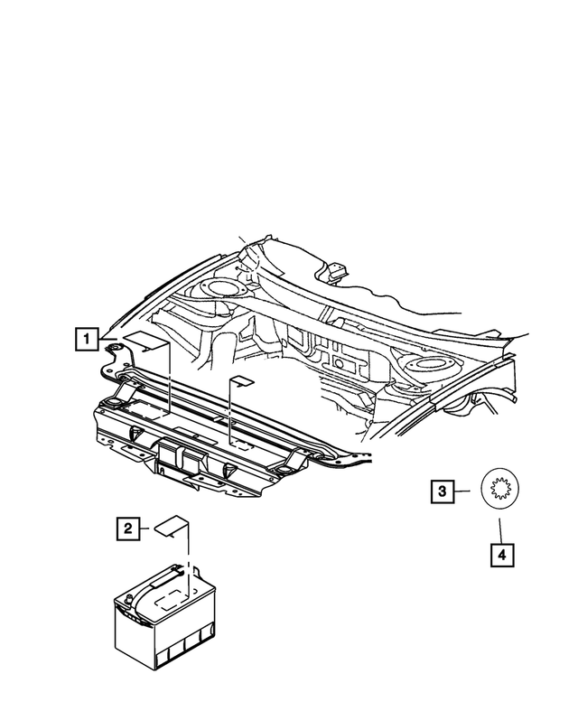 56029641AA - : Battery Warning Label for Mopar Image