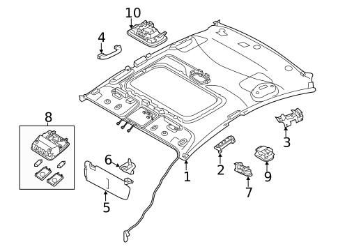 Interior Trim - Roof for 2016 Kia Forte5 #1