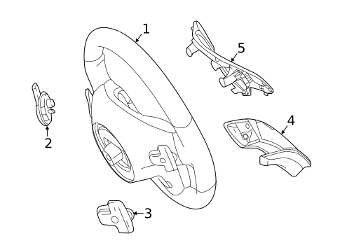 Steering Wheel & Trim for 2018 Mercedes-Benz GLC 350e #1