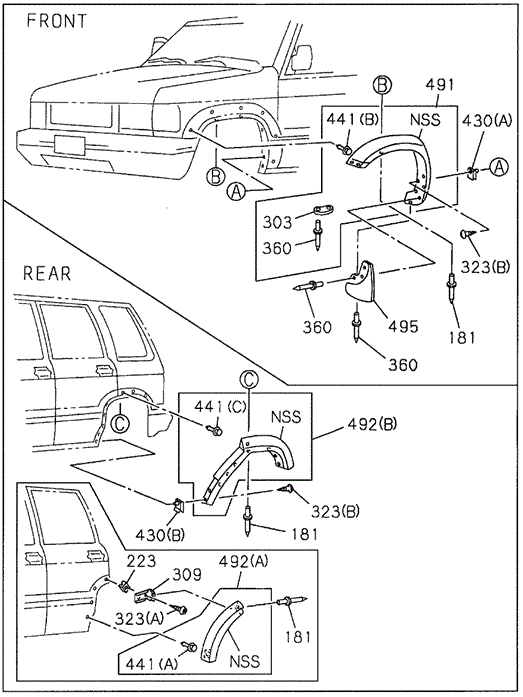 Side Panel - Mud Guard (FR.) for 1997 Acura SLX #0