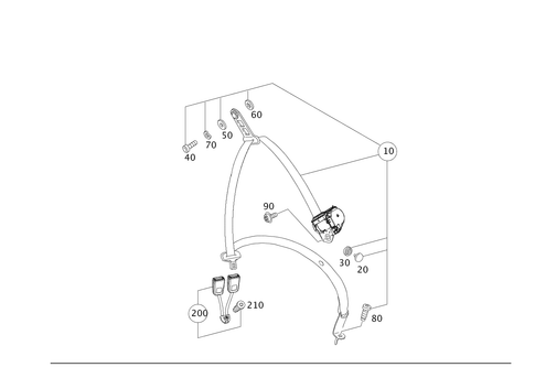 Seat Belt for 2011 Mercedes-Benz E350 #0