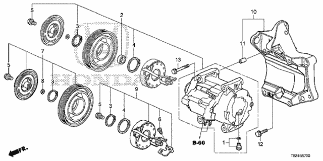 A/C Air Conditioner (Compressor) (-'19) for 2017 Honda Ridgeline #0