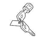 77520SDAA01 - Body: Cylinder &amp; Keys for Honda: Accord, CR-V, Odyssey, Passport, Pilot, Ridgeline Image