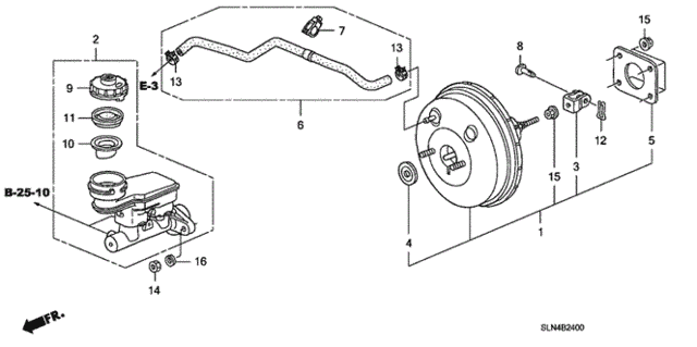 Brake Master Cylinder  - Master Power for 2007 Honda Fit #0
