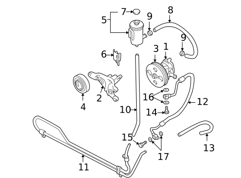 Pump & Hoses for 2001 Chevrolet Tracker #0